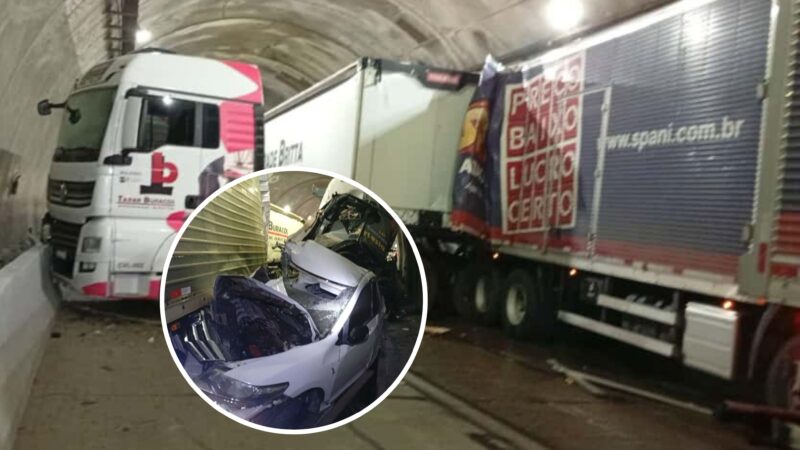Horror no Túnel de Jacareí: Engavetamento com 20 Veículos Deixa 3 Feridos e Causa Caos na Rodovia Carvalho Pinto