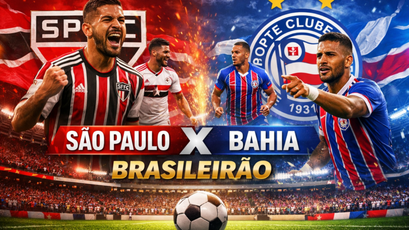 São Paulo x Bahia: escalações e onde assistir ao jogo do Brasileirão