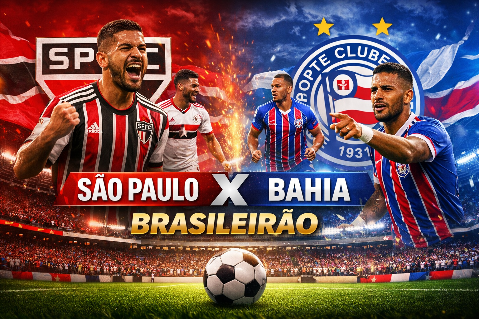 São Paulo x Bahia: escalações e onde assistir ao jogo do Brasileirão