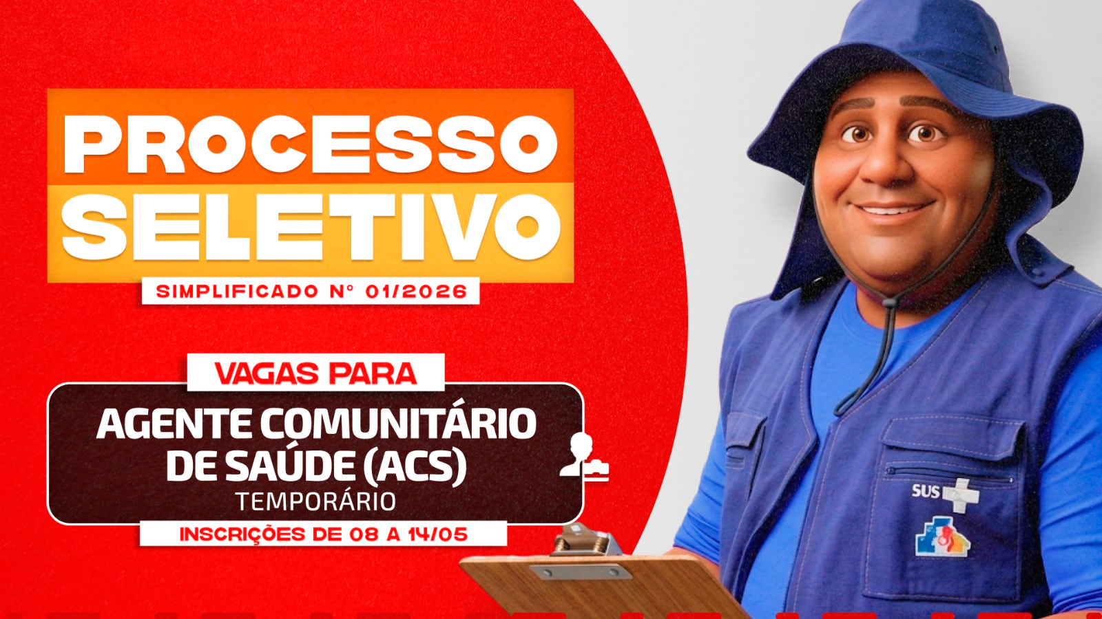 Prefeitura de Jandira abre vagas para agente comunitário de saúde, prazo para inscrições até dia 14 de Maio