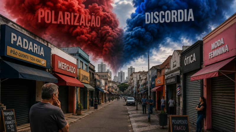 Quando o debate local é substituído pela guerra ideológica, quem paga a conta é a população que trabalha e produz.”