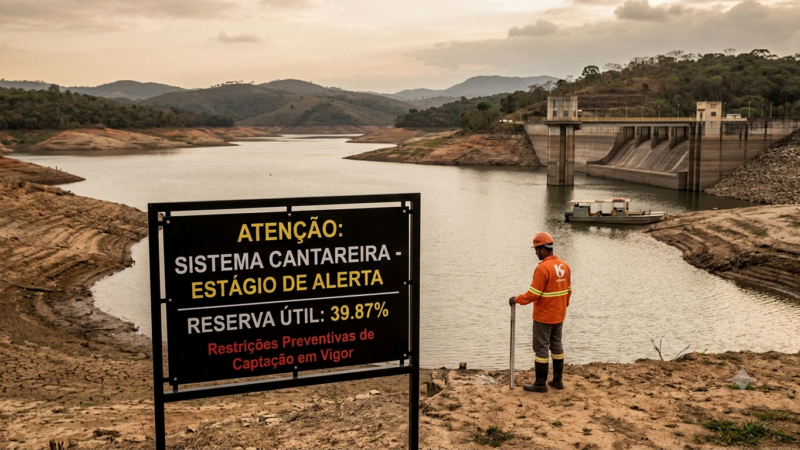 Sistema Cantareira entra em “Estágio de Alerta” após volume útil cair abaixo de 40%