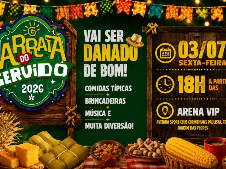 Arraiá do Servidô 2026: Festa junina da Prefeitura de Osasco acontece nesta sexta (3)