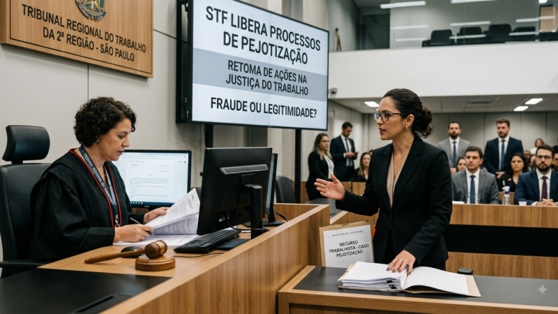 STF autoriza retoma de ações sobre “pejotização” na Justiça do Trabalho